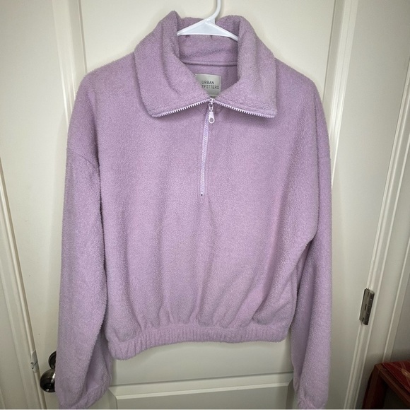 Urban Outfitters Lilac Quarter Zip Top Sweatshirt Sz M - Picture 3 of 16